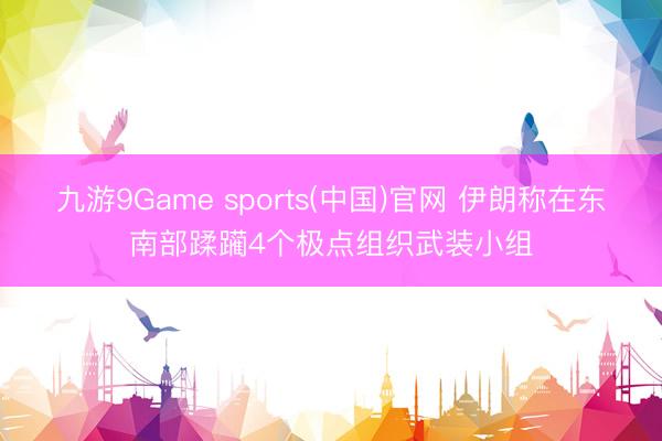 九游9Game sports(中国)官网 伊朗称在东南部蹂躏4个极点组织武装小组