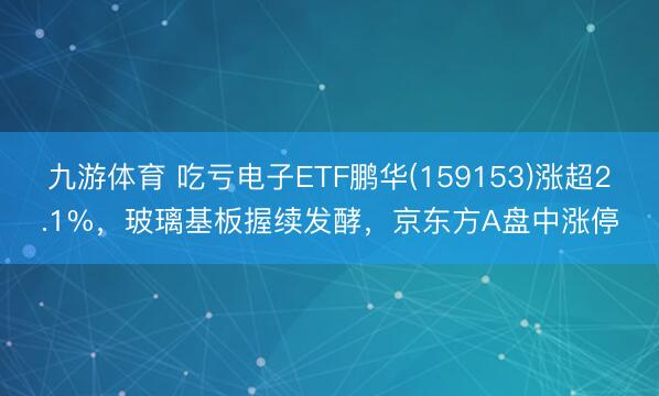 九游体育 吃亏电子ETF鹏华(159153)涨超2.1%，玻璃基板握续发酵，京东方A盘中涨停